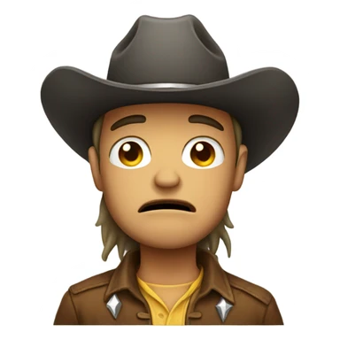 Crying cowboy  sticker