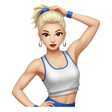 white female hip-pop dancer sticker