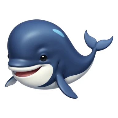 une baleine avec des cheveux noirs sticker