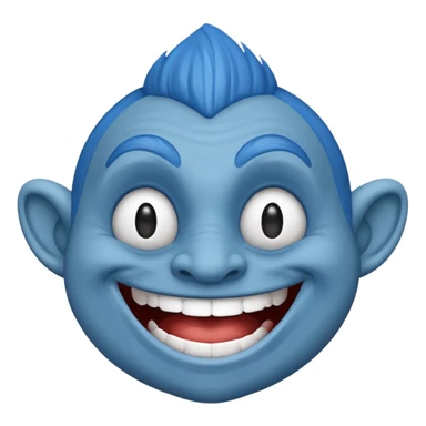 Troll troll face blue sticker
