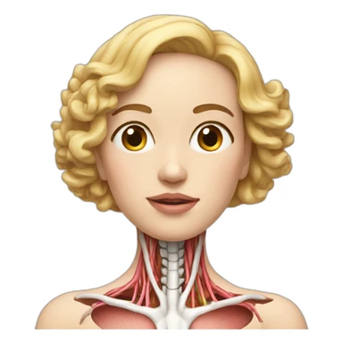 Art of woman's body anatomy sticker