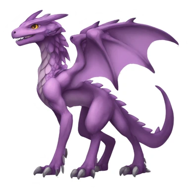 Mauve-violet-colored anthro-genesect-raptor-dragonkin-scalie-sona-Fakémon-hybrid with a mane on head and back full body sticker
