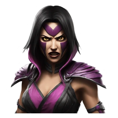 frightened Mileena Mortal Kombat X sticker