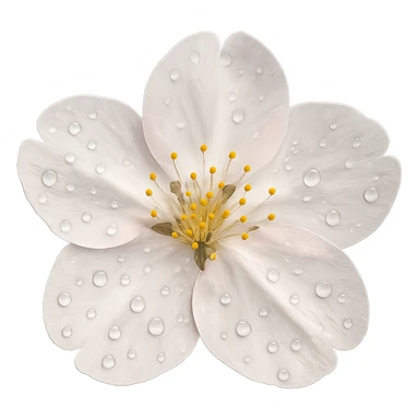 sakura blossom with dew drops sticker