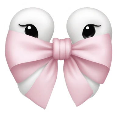 swan light pink bow sticker