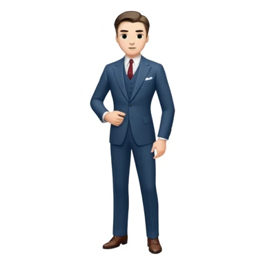 Tom Buchanan, full body, 1920s fashion, imposing stance, tailored suit, slick hair sticker