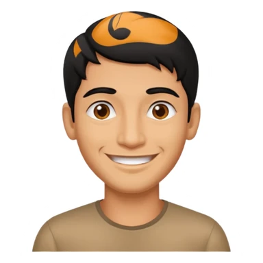 Indian fat guy south Indian black hair ,tan darker skin sticker