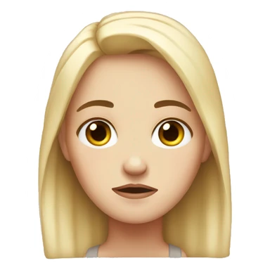 white girl sad sticker