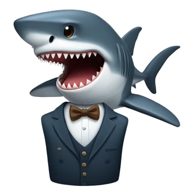 A shark that is a gentleman  sticker