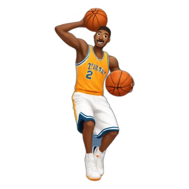 slam dunk with one basketball sticker