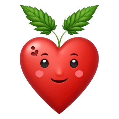 Animated weed heart sticker