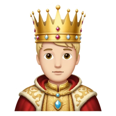 Person with a kings crown  sticker