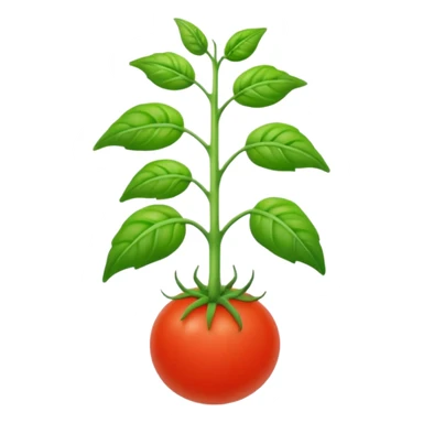 realistic tomato seedling sticker
