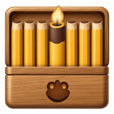 matchstick box sticker