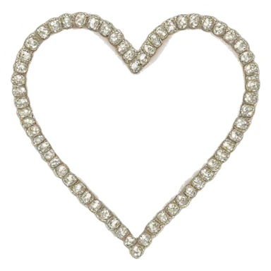 Beige Heart with bling  sticker