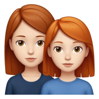 a short brunette with a tall ginger both are girls sticker