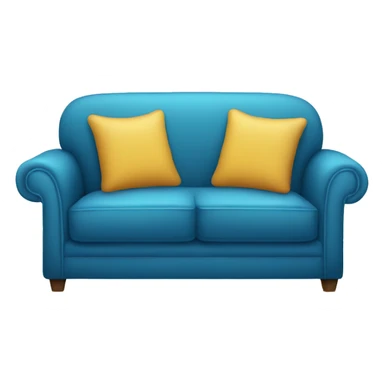 blue couch chair sticker