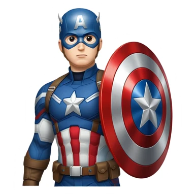 captian america with his shield sticker