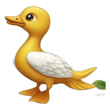 Poussin sur un dophin sticker