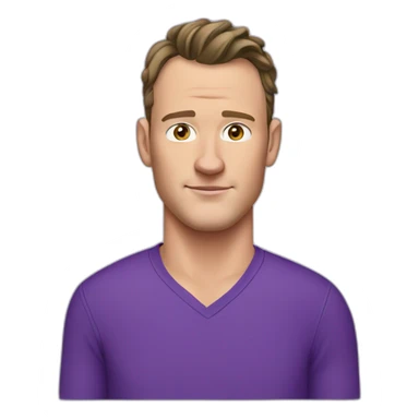 Jonathan Toews wearing a purple shirt and jeans  sticker