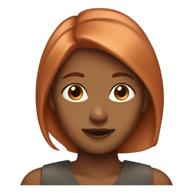 woman with copper hair sticker