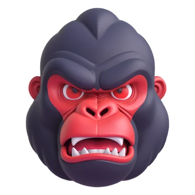 gorilla head ungry sticker