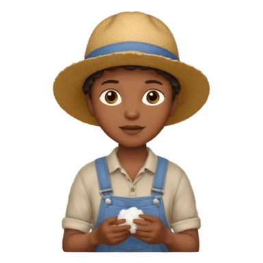 un noir qui travail dans un champ de coton sticker