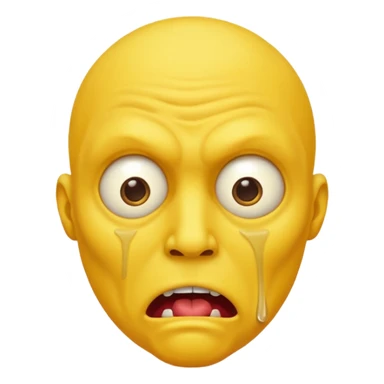 Bog eyed yellow man drooling like a moron sticker