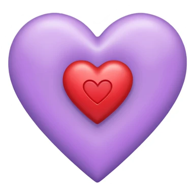 un corazon rojo CON LA LETRA F EN EL CENTRO DE COLOR LILA sticker