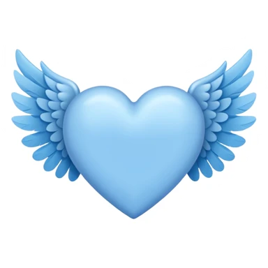 blue heart with wings sticker