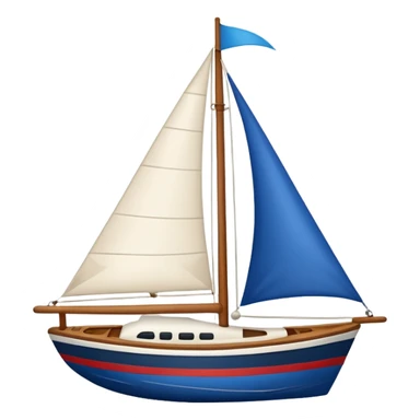 Americana style sailboat sticker