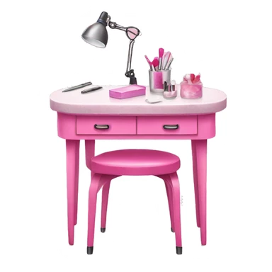 Pink manicure table  sticker