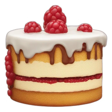 Chat qui mange un gâteau sticker