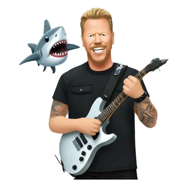 james hetfield with shark sticker