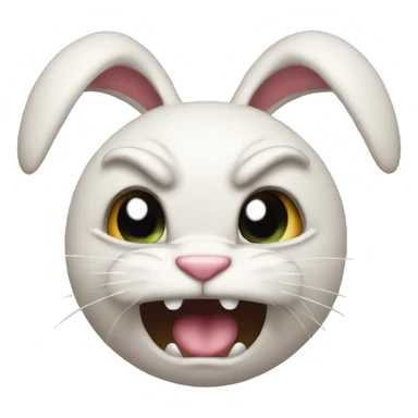 very angry bunny sticker