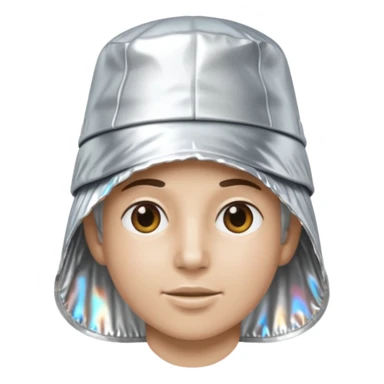 top of head tin foil hat  sticker