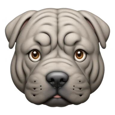 Grey blue shar pei with hazel eyes sticker