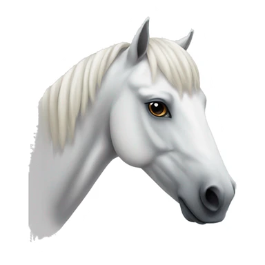 A white beautiful horse sticker