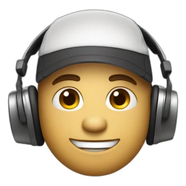 funny face dj guy sticker