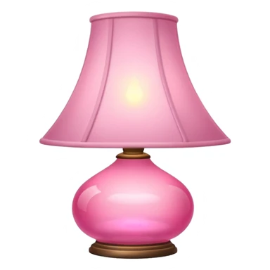 A pink lamp emoji, soft and inviting, with a warm glow sticker