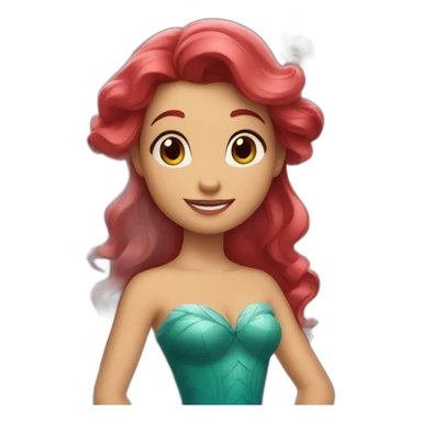 La petite sirène avec les cheveux rouge  de disney sticker