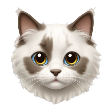 brown white ragdoll kitten sticker