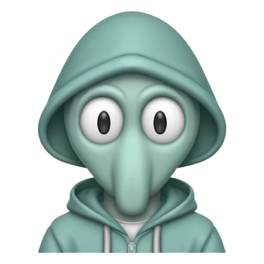 Squidward in the hood sticker