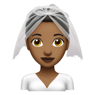 Bride with heart eyes and veil sticker
