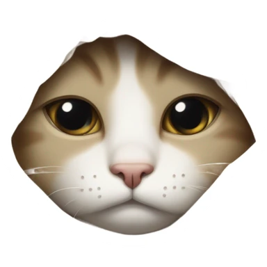 sad cat in a blanket  sticker