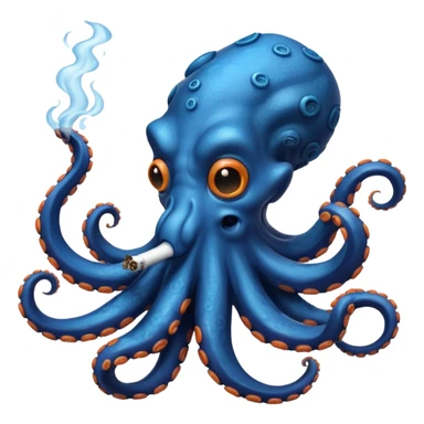 Octopus smoking  sticker