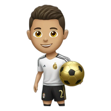 Cr7 avec 5 ballon d'or sticker