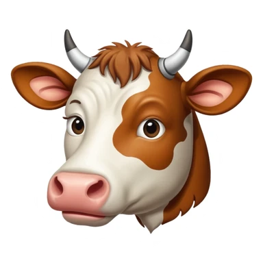 A cow makes with Saturn
 sticker