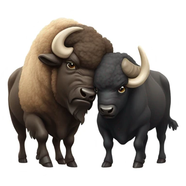 Buffalo beating up a ram sticker