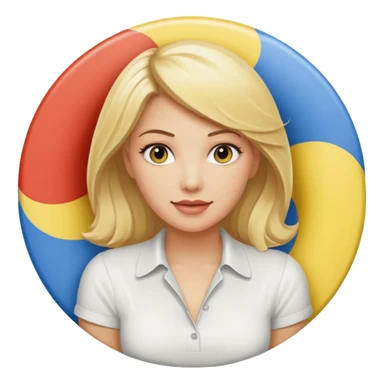 Blonde playing adult twister sticker